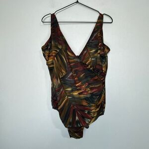 Miraclesuit Vintage Faux Wrap One Piece Swimsuit 22W